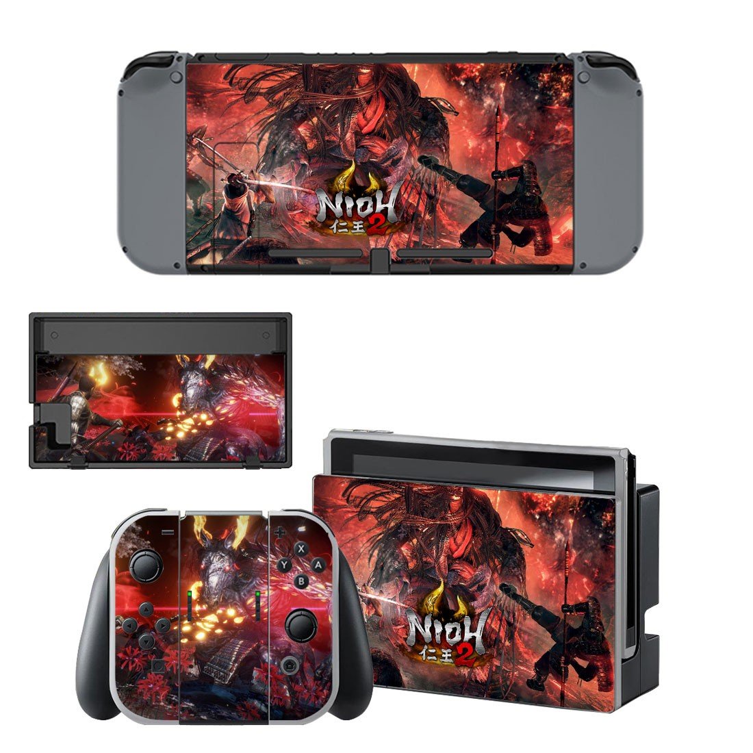 Nioh 2 decal skin for Nintendo Switch Console & Controllers