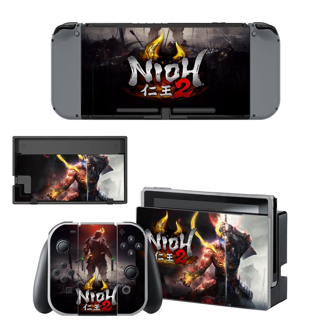 Nioh 2 decal skin for Nintendo Switch Console & Controllers