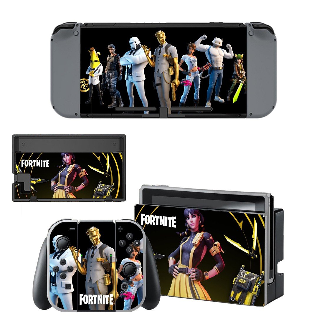 Fortnite decal skin for Nintendo Switch Console & Controllers