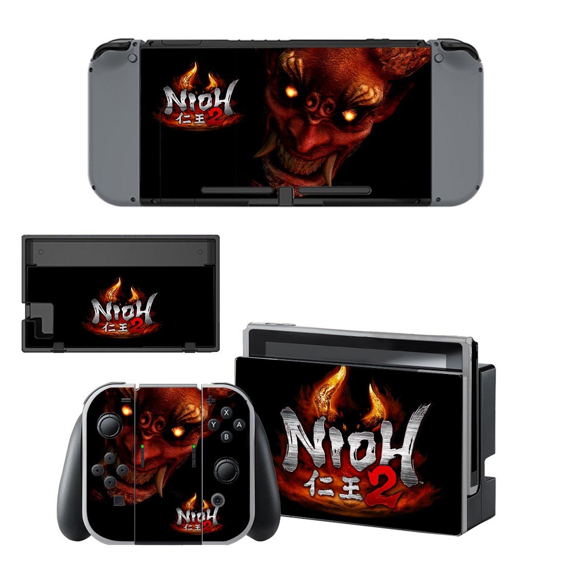 Nioh 2 decal skin for Nintendo Switch Console & Controllers