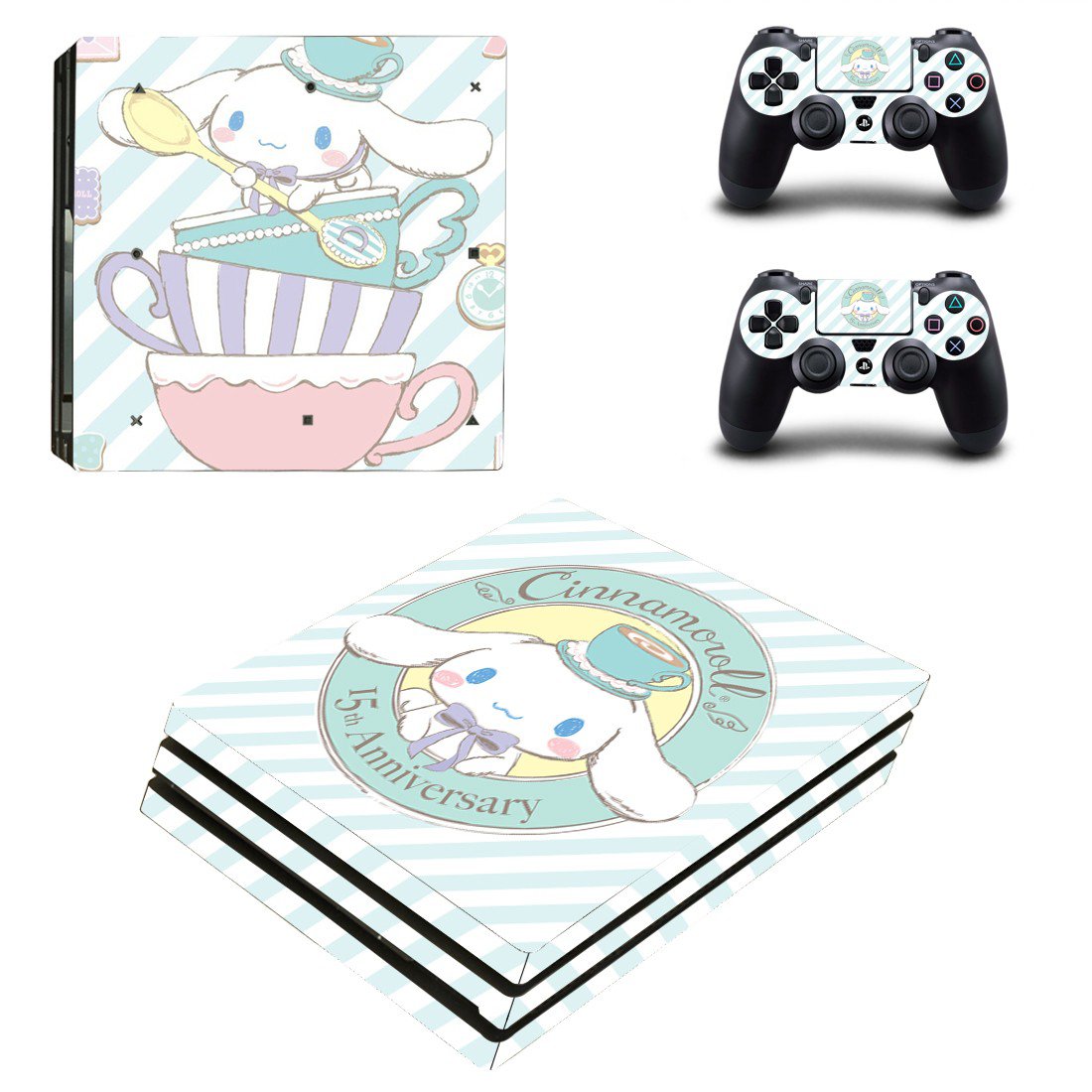 Cinnamoroll decal skin for PS4 Pro Console & Controllers
