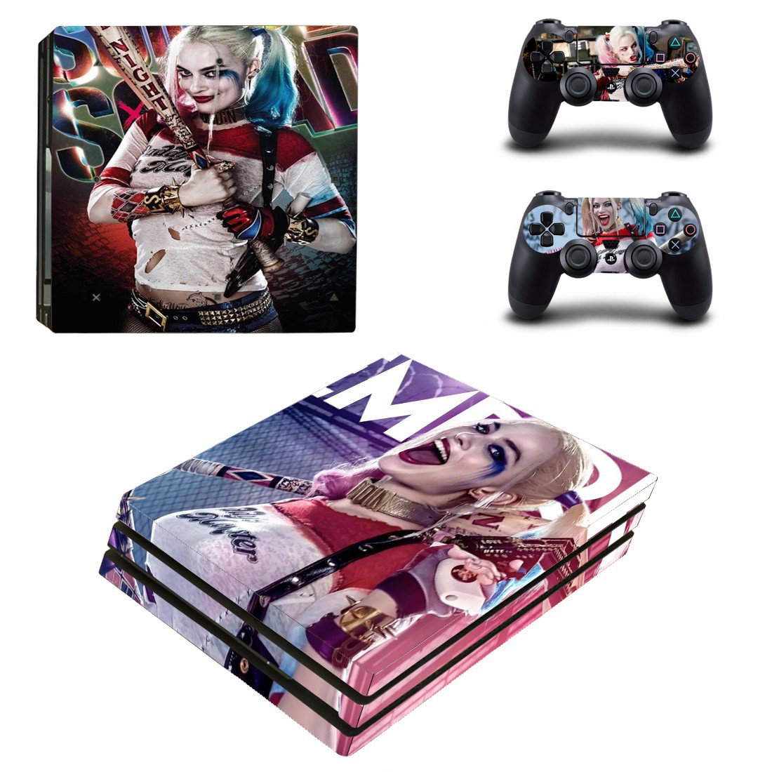 Harley Quinn decal skin for PS4 Pro Console & Controllers