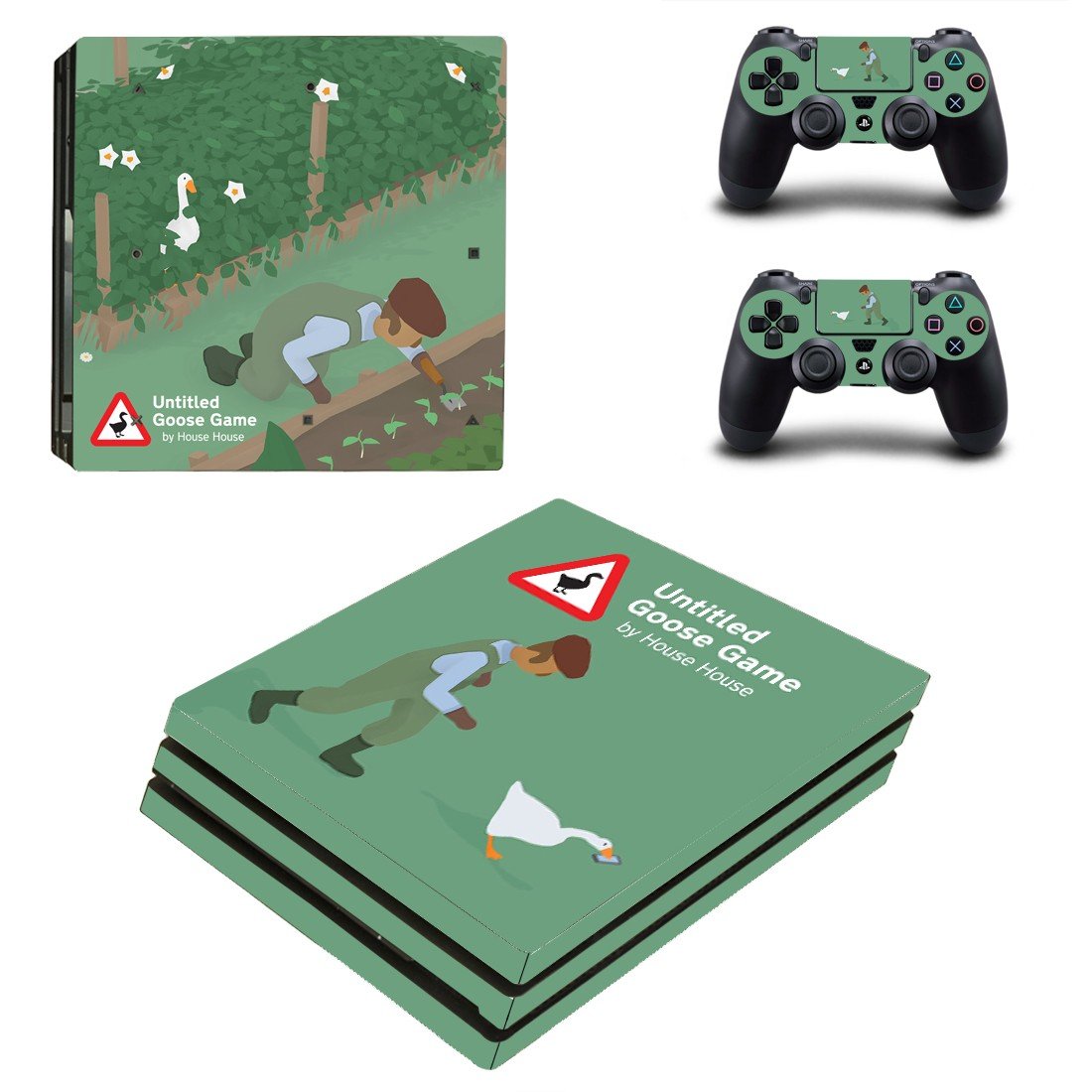 Untitled Goose Game decal skin for PS4 Pro Console & Controllers