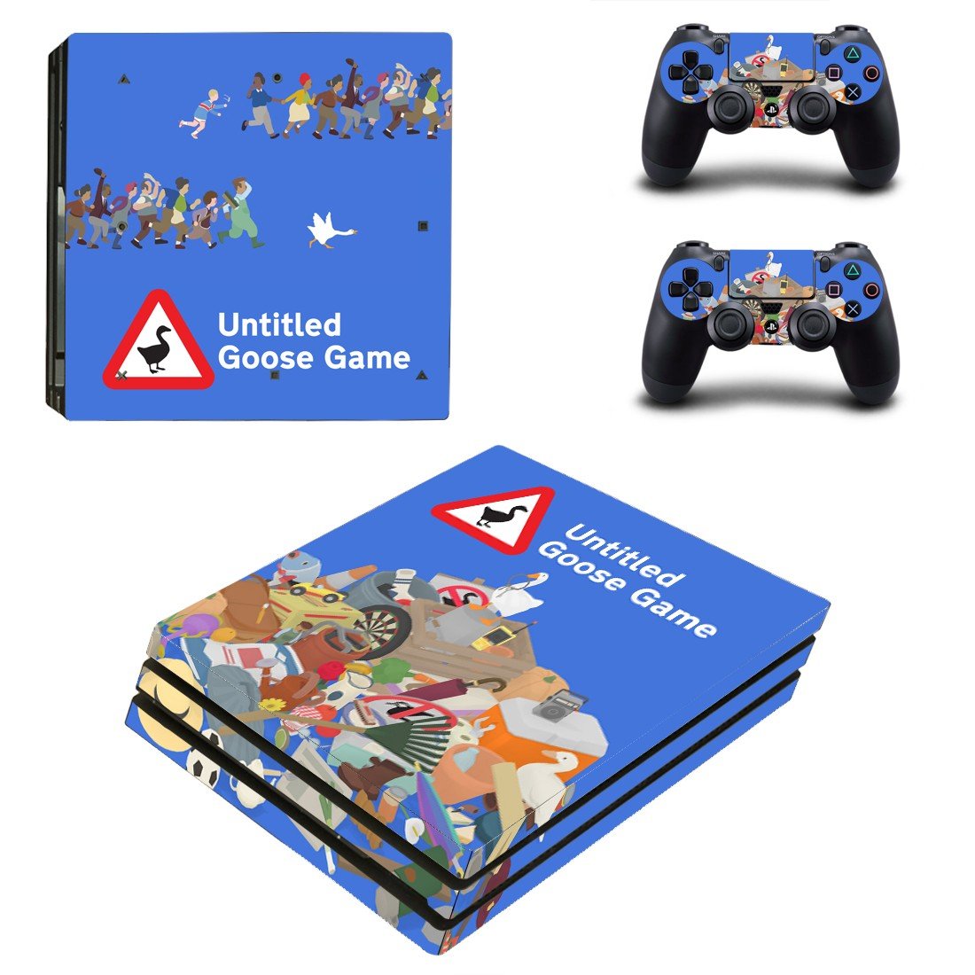 Untitled Goose Game decal skin for PS4 Pro Console & Controllers