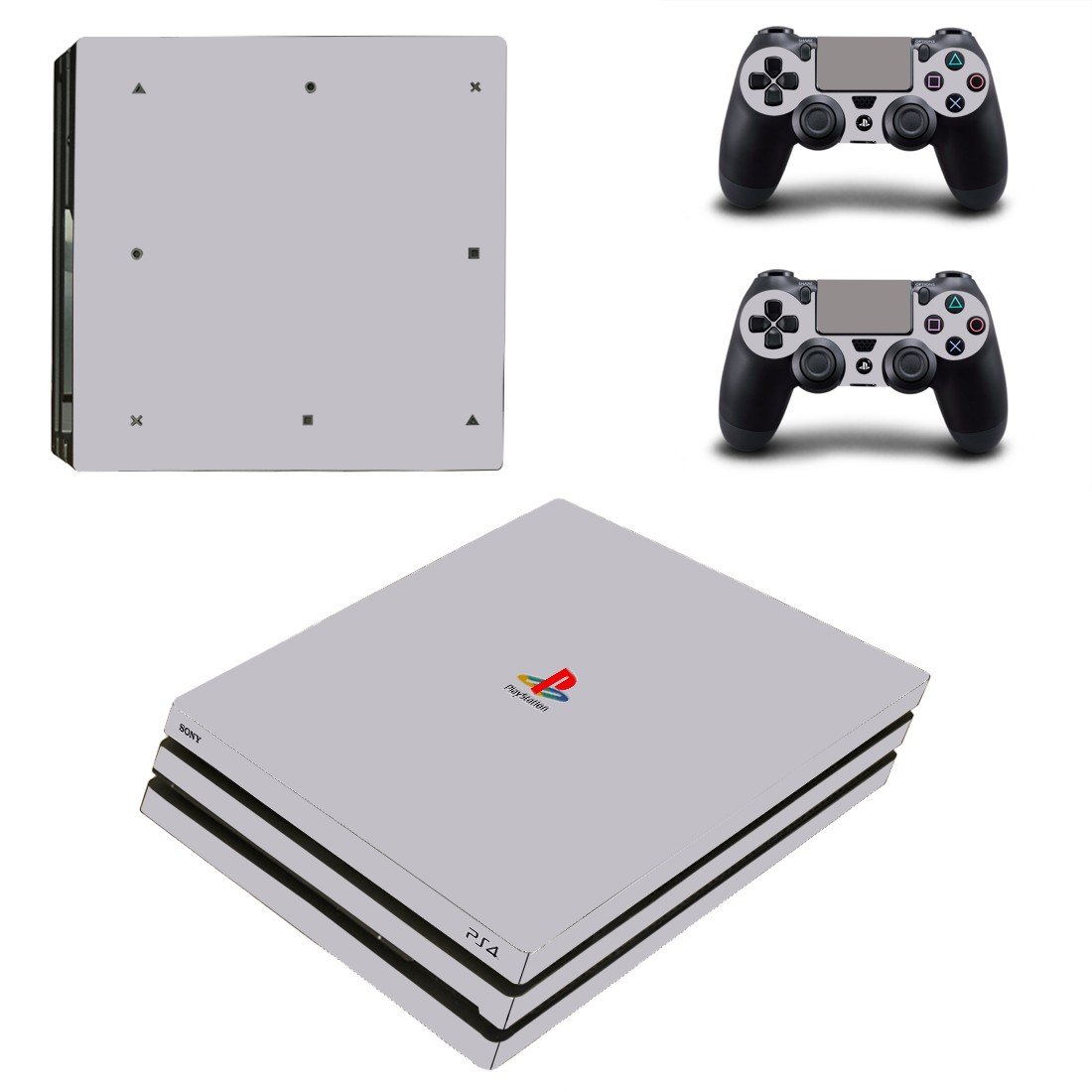 Sony Classic PS decal skin for PS4 Pro Console & Controllers