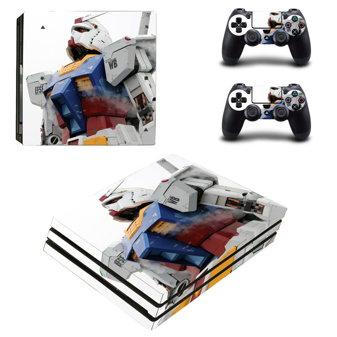 Gundam decal skin for PS4 Pro Console & Controllers
