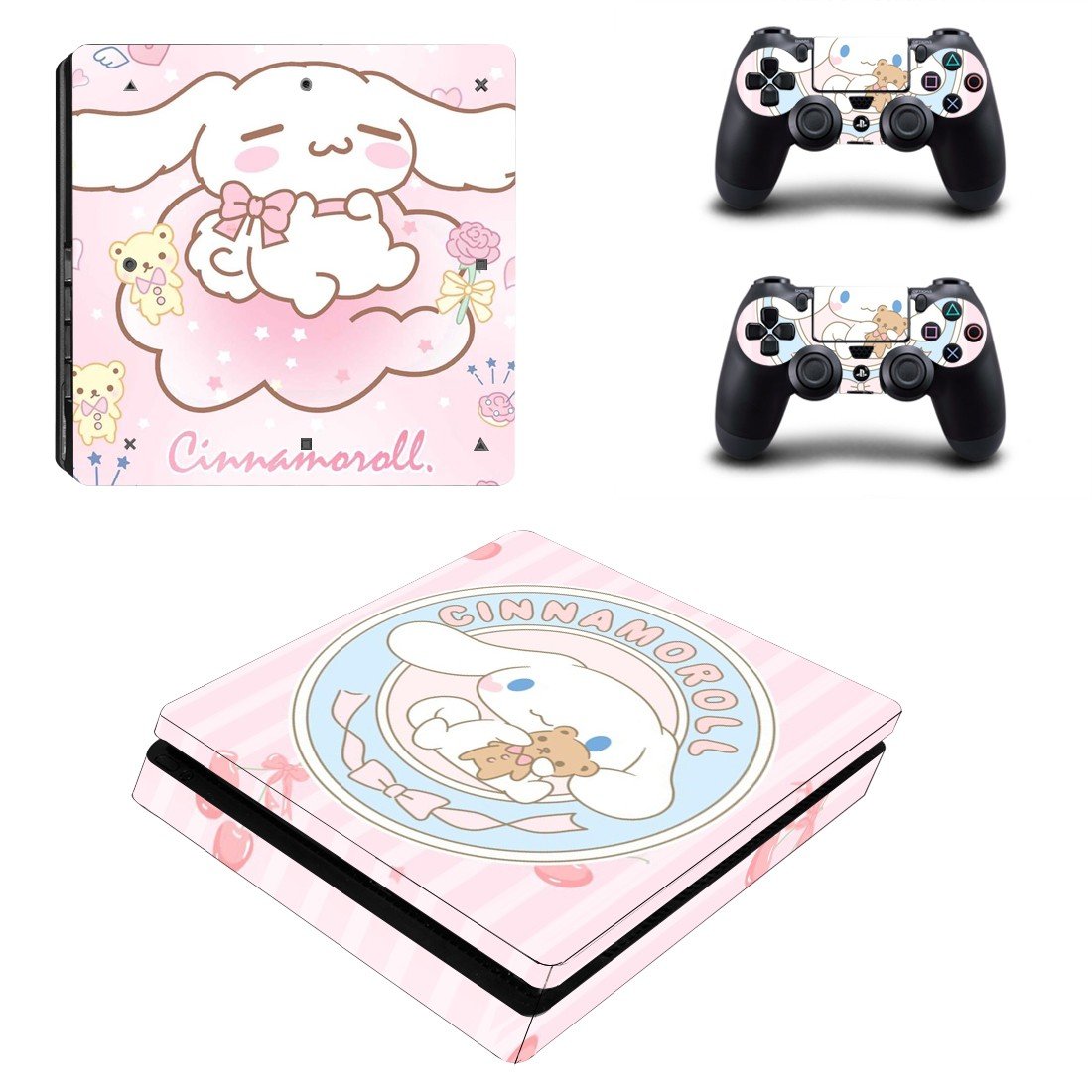 Cinnamoroll decal skin for PS4 Slim Console & Controllers