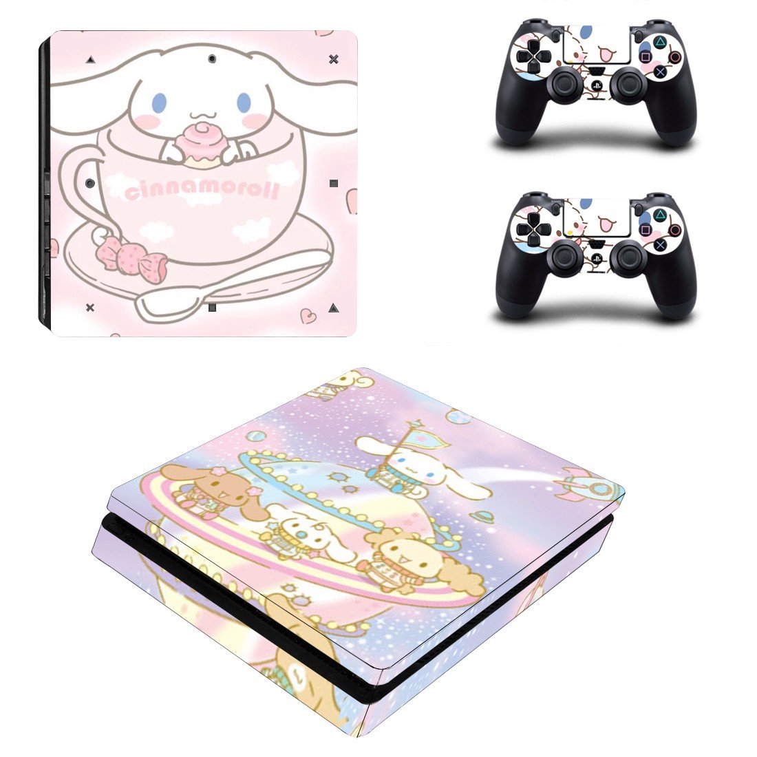 Cinnamoroll decal skin for PS4 Slim Console & Controllers