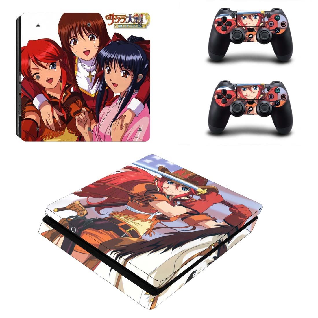 Sakura Wars decal skin for PS4 Slim Console & Controllers