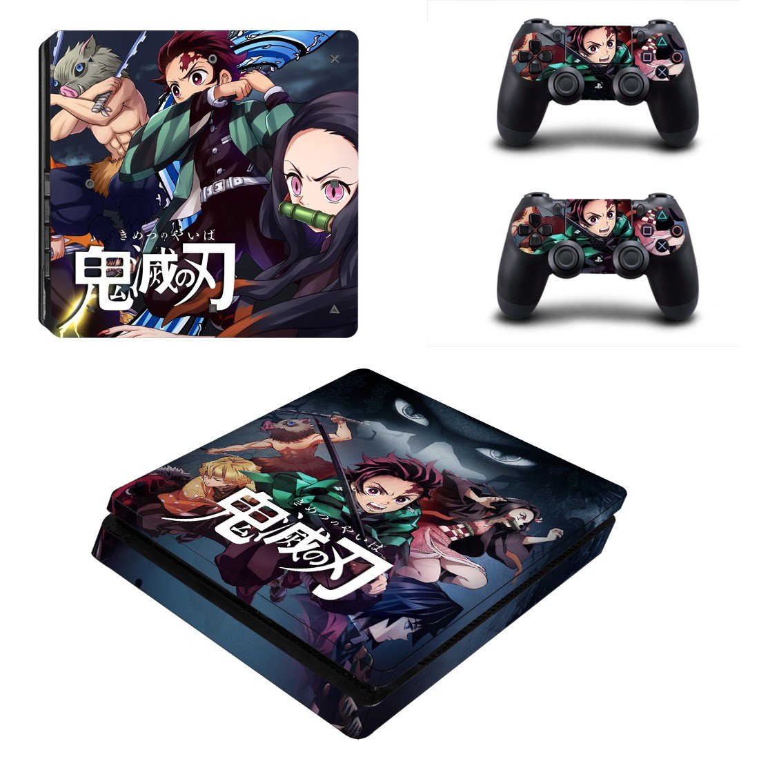 Demon Slayer decal skin for PS4 Slim Console & Controllers