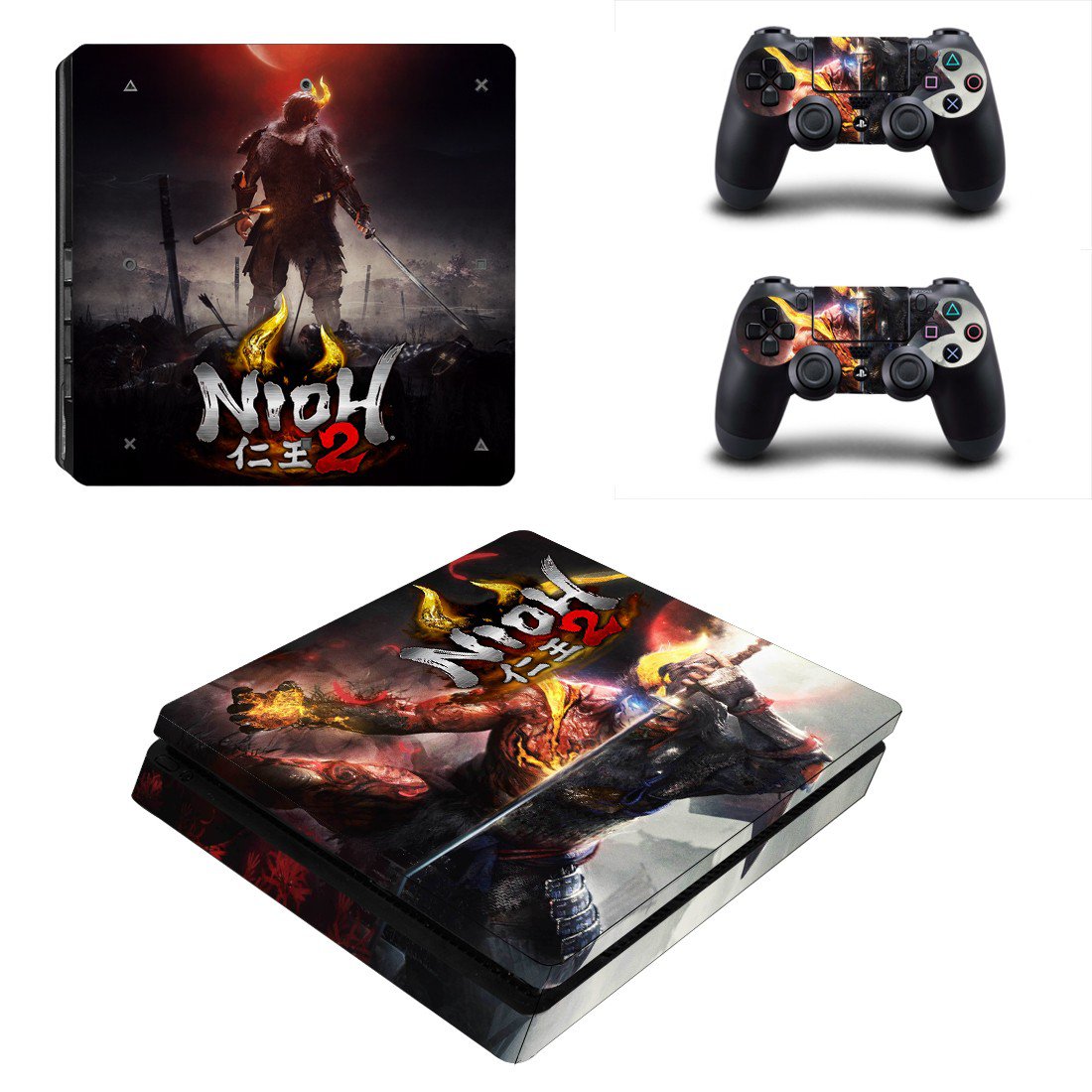 Nioh 2 decal skin for PS4 Slim Console & Controllers