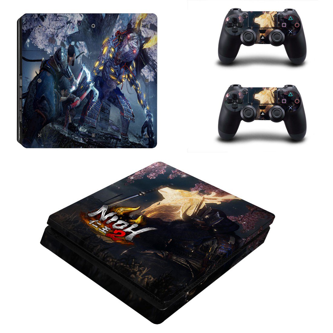 Nioh 2 decal skin for PS4 Slim Console & Controllers