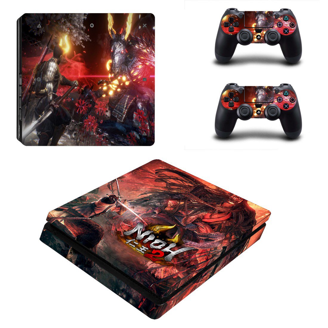 Nioh 2 decal skin for PS4 Slim Console & Controllers