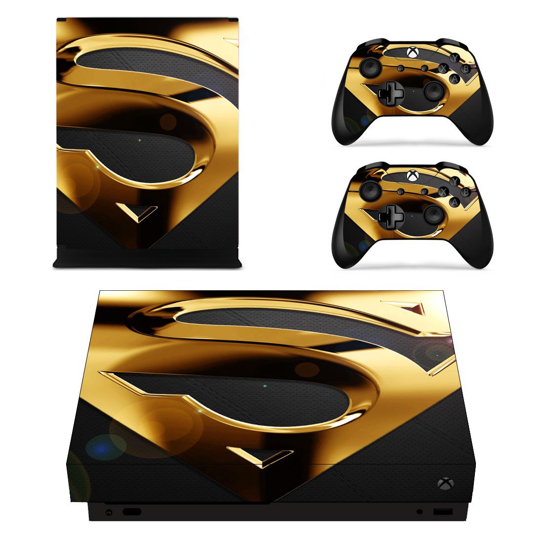 Superman decal skin for Xbox one X Console & Controllers