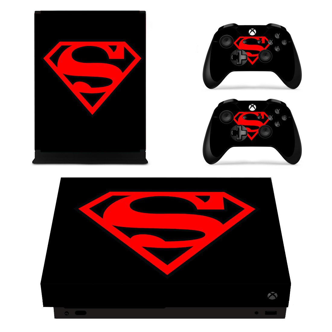 Superman decal skin for Xbox one X Console & Controllers