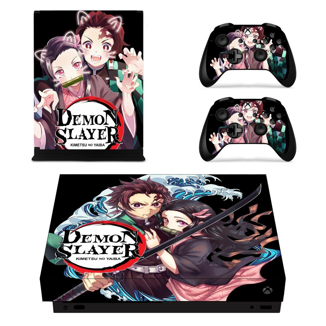 Demon Slayer decal skin for Xbox one X Console & Controllers