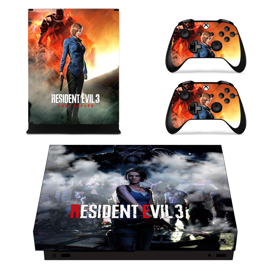 Last Escape RE3 decal skin for Xbox one X Console & Controllers