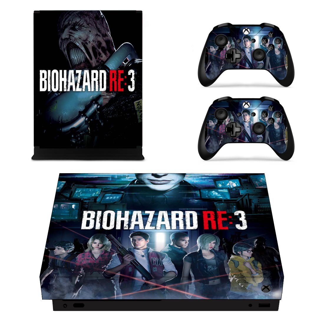 Biohazard RE3 decal skin for Xbox one X Console & Controllers