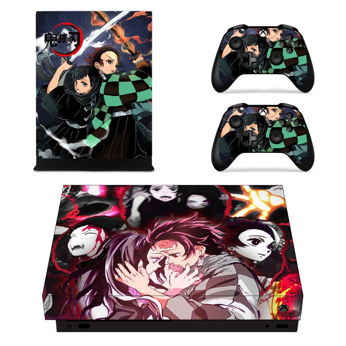 Demon Slayer decal skin for Xbox one X Console & Controllers