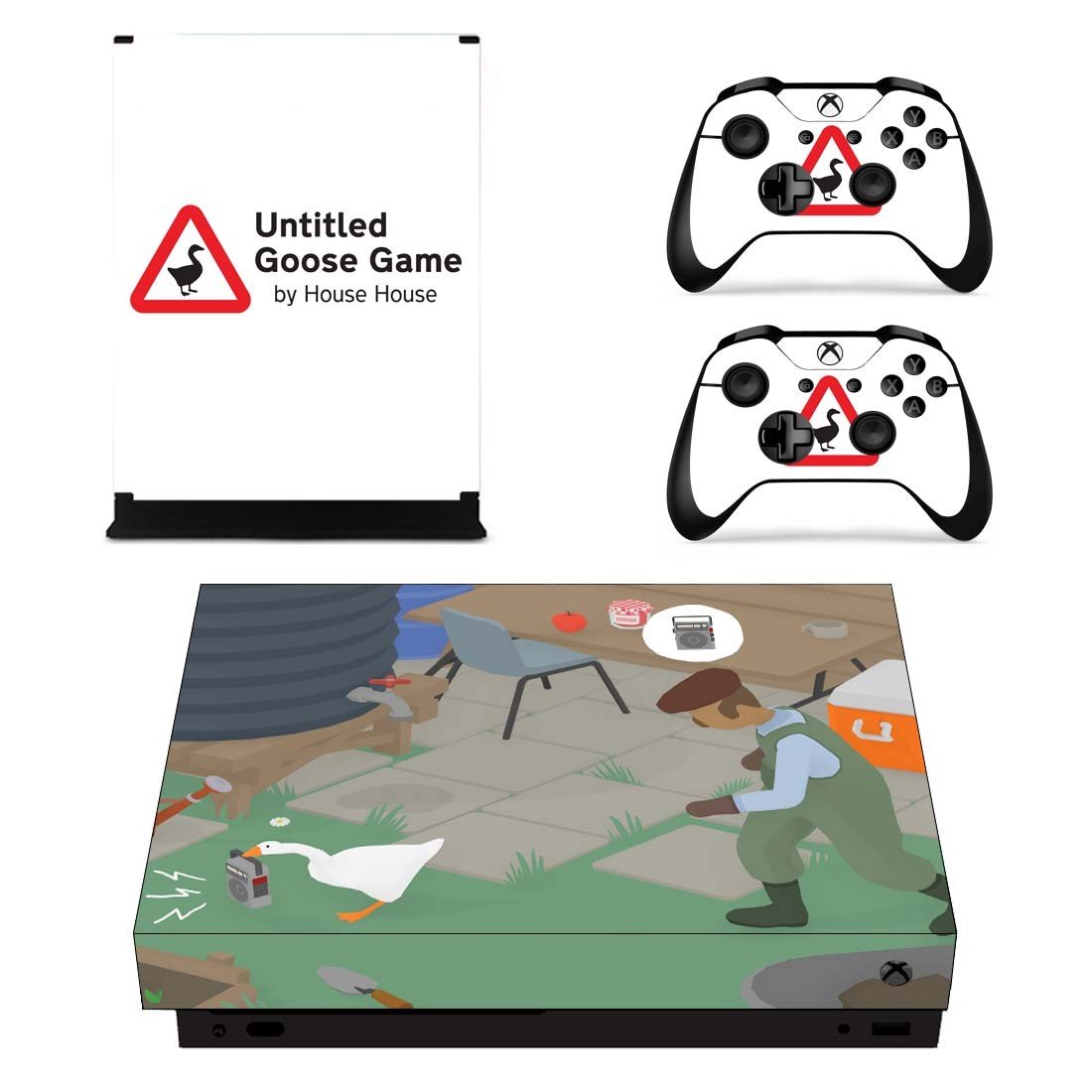 Untitled Goose Game decal skin for Xbox one X Console & Controllers