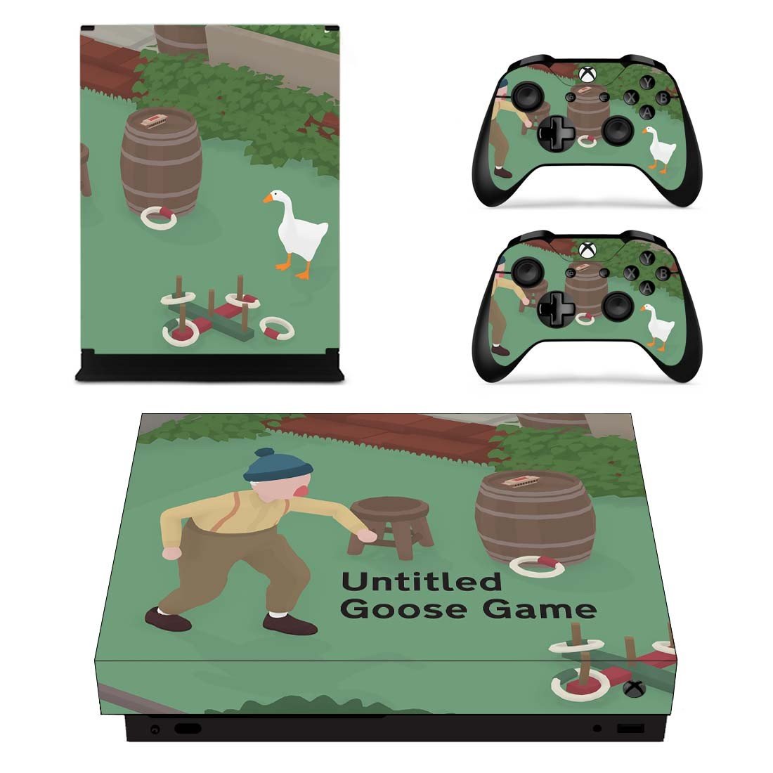 Untitled Goose Game decal skin for Xbox one X Console & Controllers