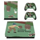 Untitled Goose Game decal skin for Xbox one X Console & Controllers