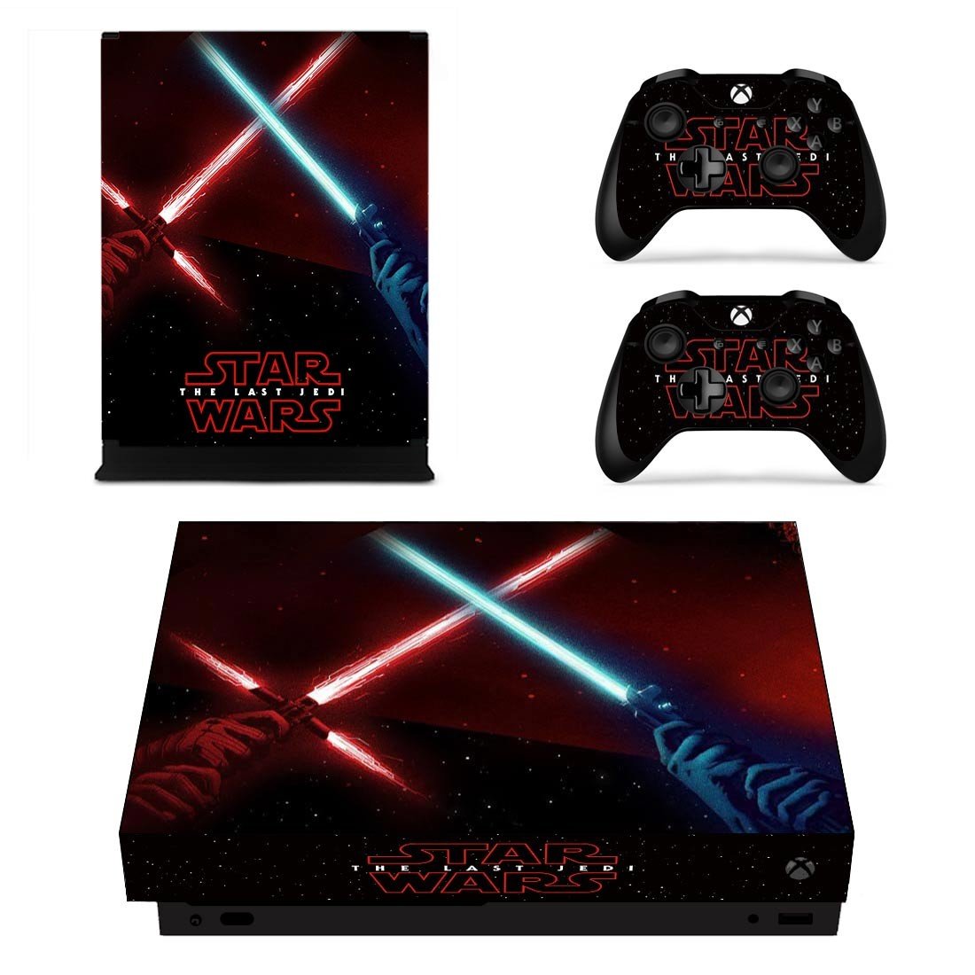 The Last Jedi decal skin for Xbox one X Console & Controllers