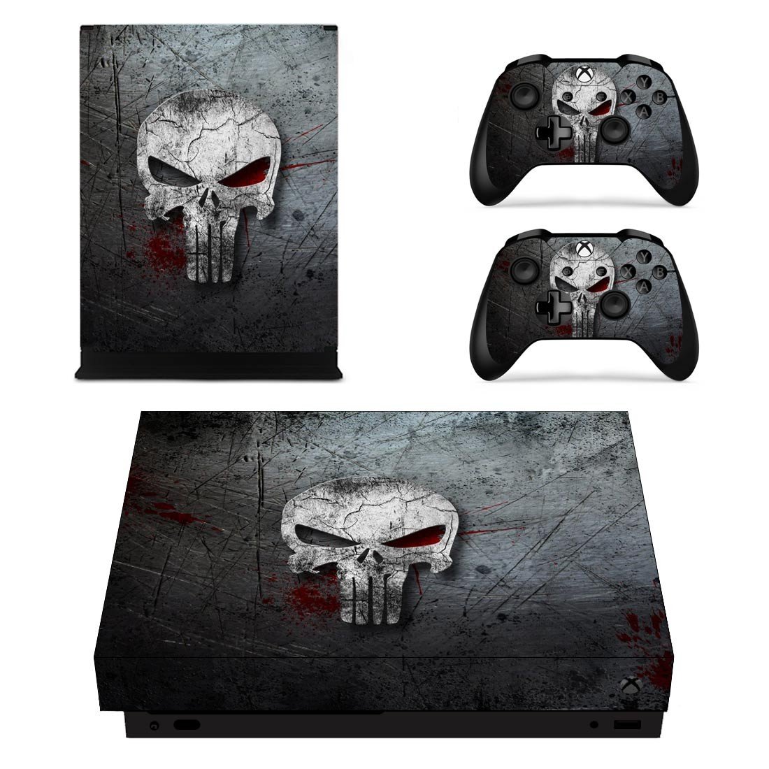 The Punisher decal skin for Xbox one X Console & Controllers