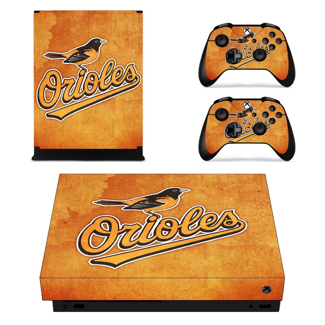 Baltimore Orioles decal skin for Xbox one X Console & Controllers