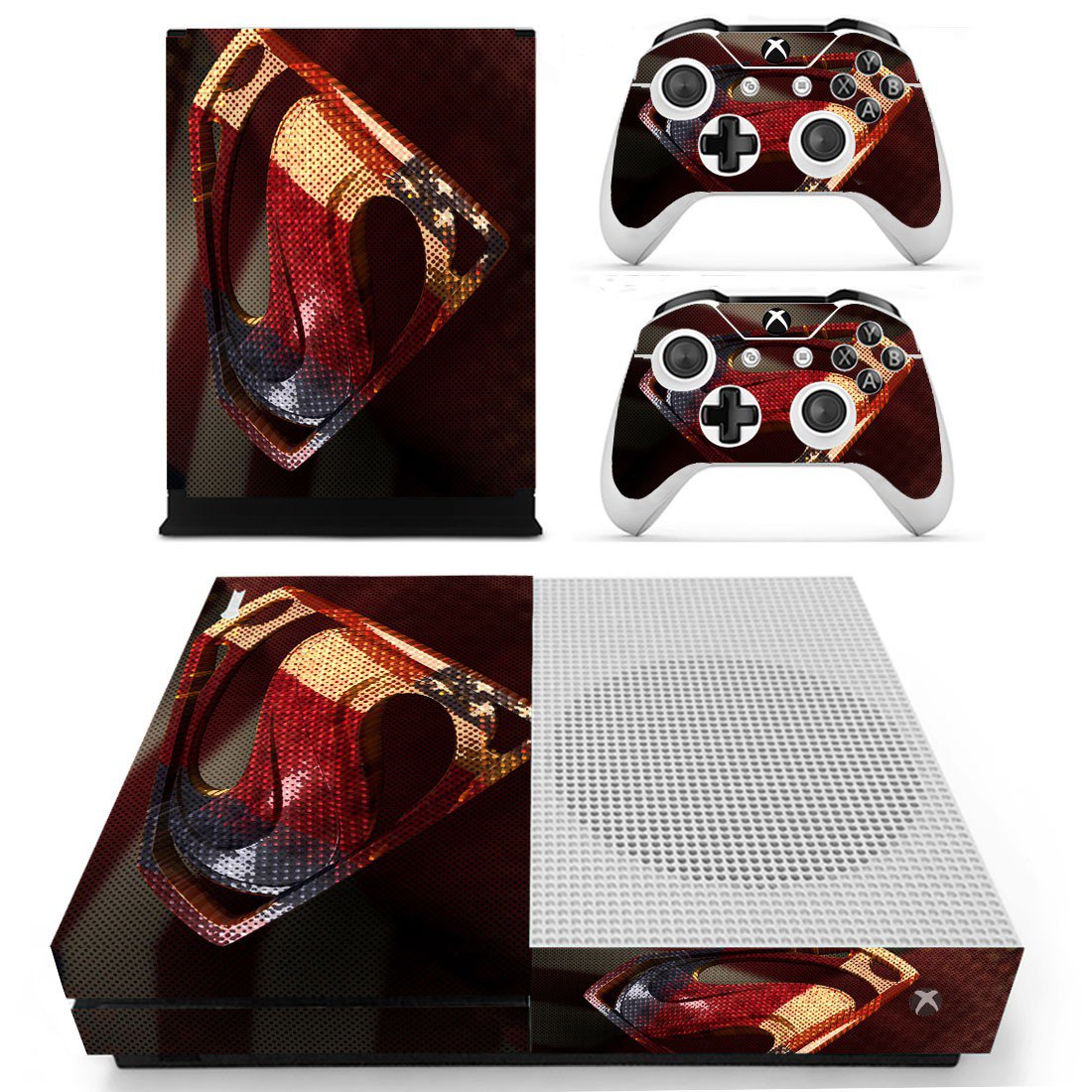 Superman decal skin for Xbox one S Console & Controllers