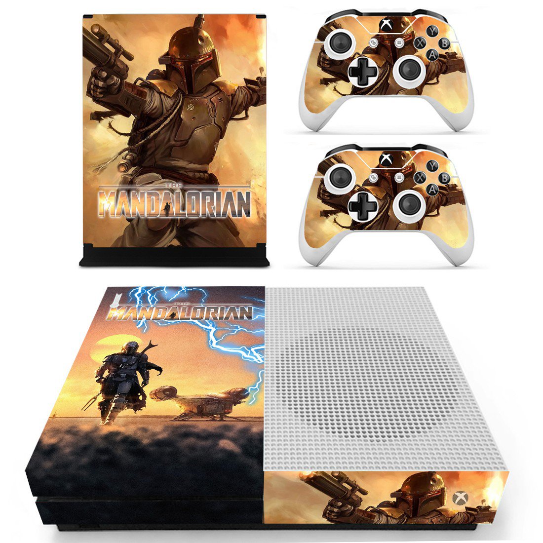 The Mandalorian decal skin for Xbox one S Console & Controllers