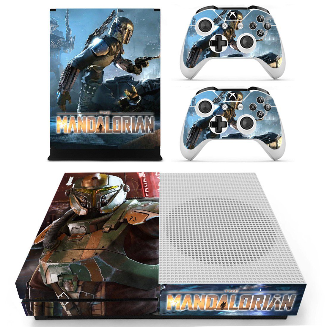 The Mandalorian decal skin for Xbox one S Console & Controllers