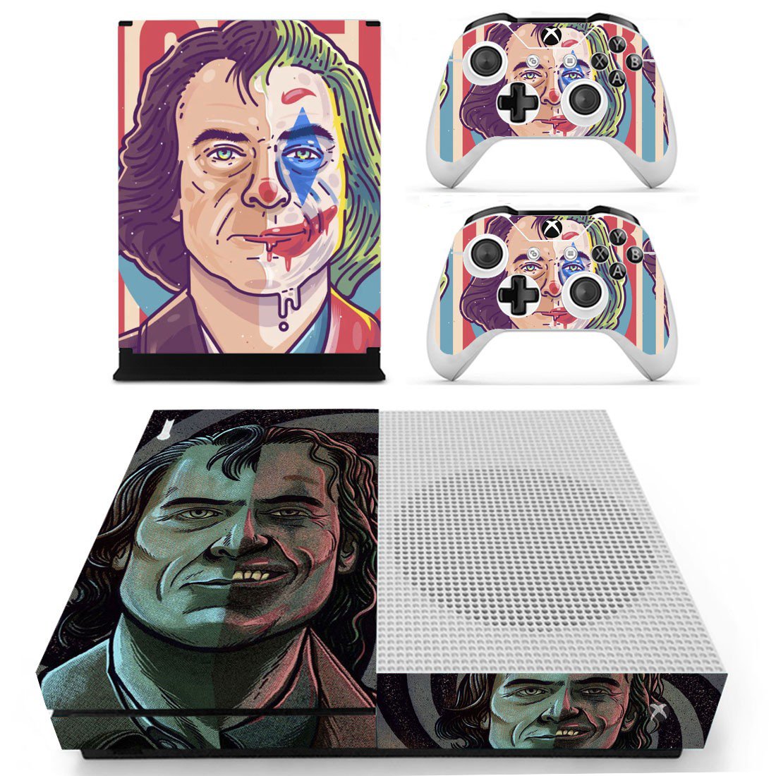 Joker Joaquin Phoenix decal skin for Xbox one S Console & Controllers