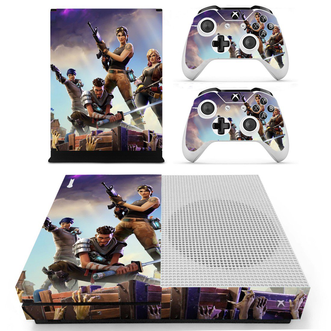 Fortnite decal skin for Xbox one S Console & Controllers