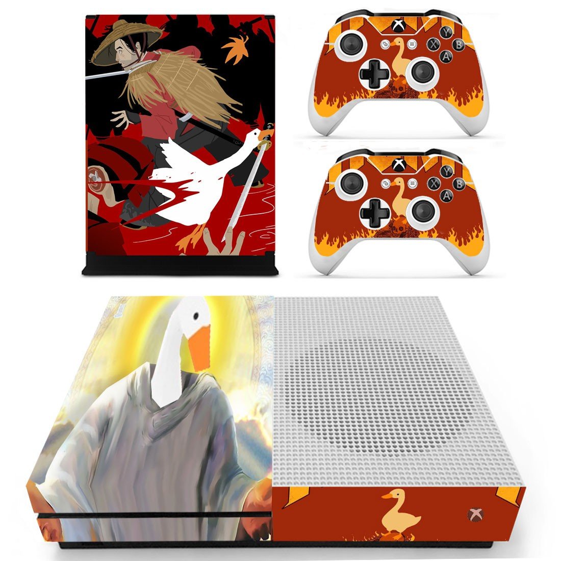 Untitled Goose Game decal skin for Xbox one S Console & Controllers