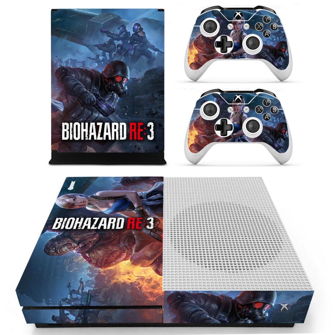 Biohazard RE3 decal skin for Xbox one S Console & Controllers