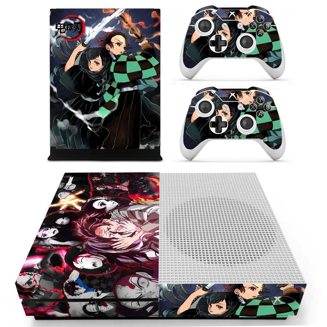 Demon Slayer decal skin for Xbox one S Console & Controllers