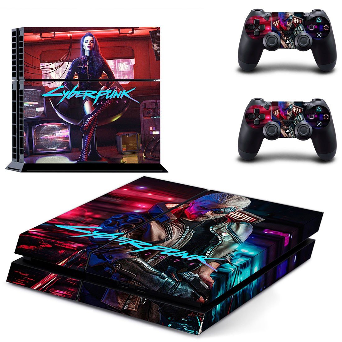 Cyberpunk 2077 decal skin for PlayStation 4 Console & Controllers