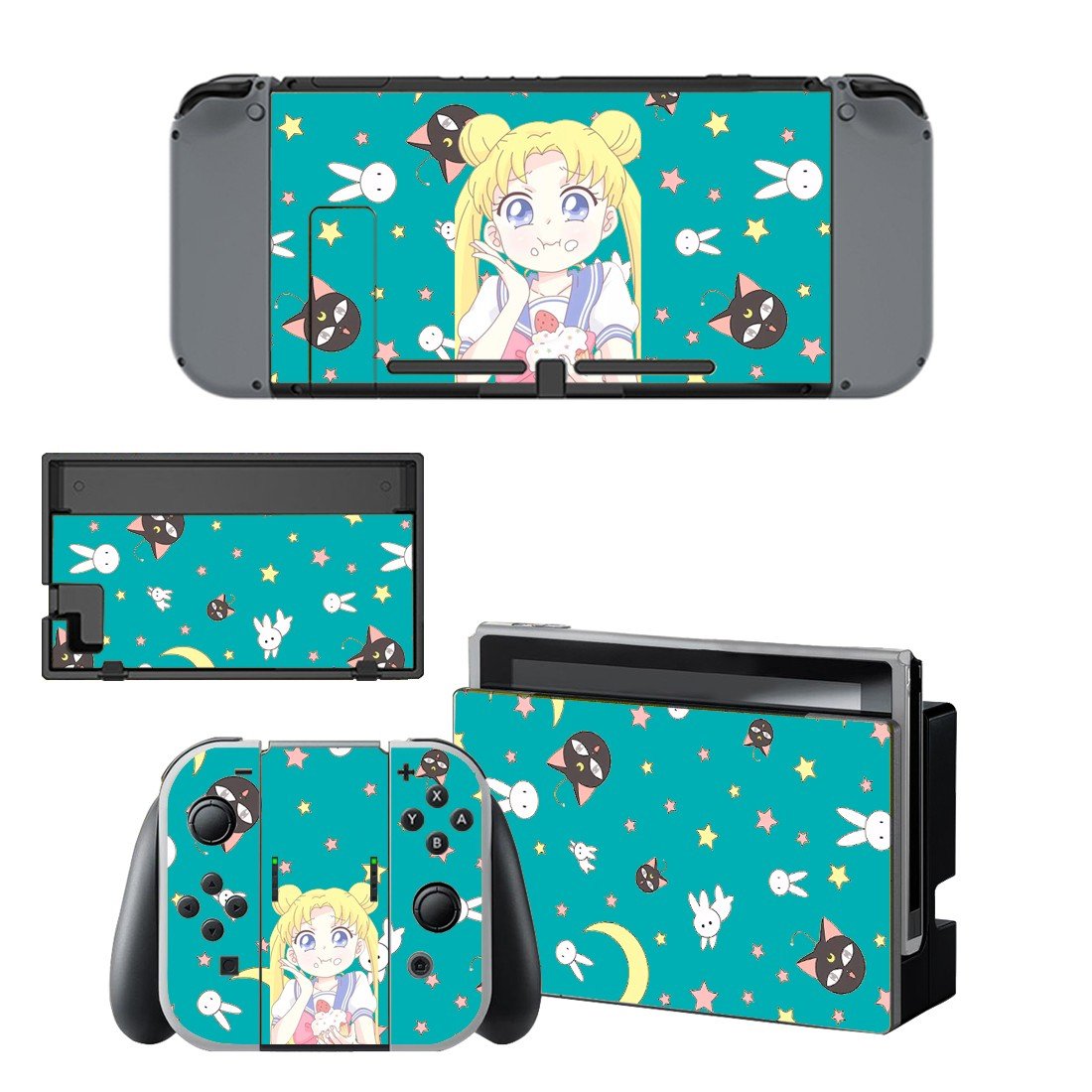 Sailor moon decal skin for Nintendo Switch Console & Controllers
