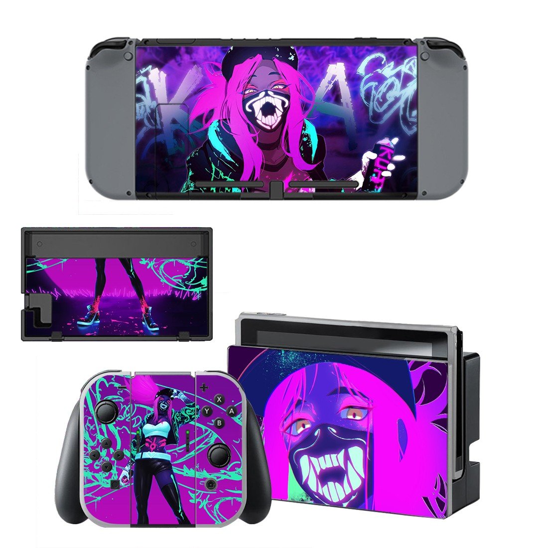 Nightcore pop stars decal skin for Nintendo Switch Console & Controllers