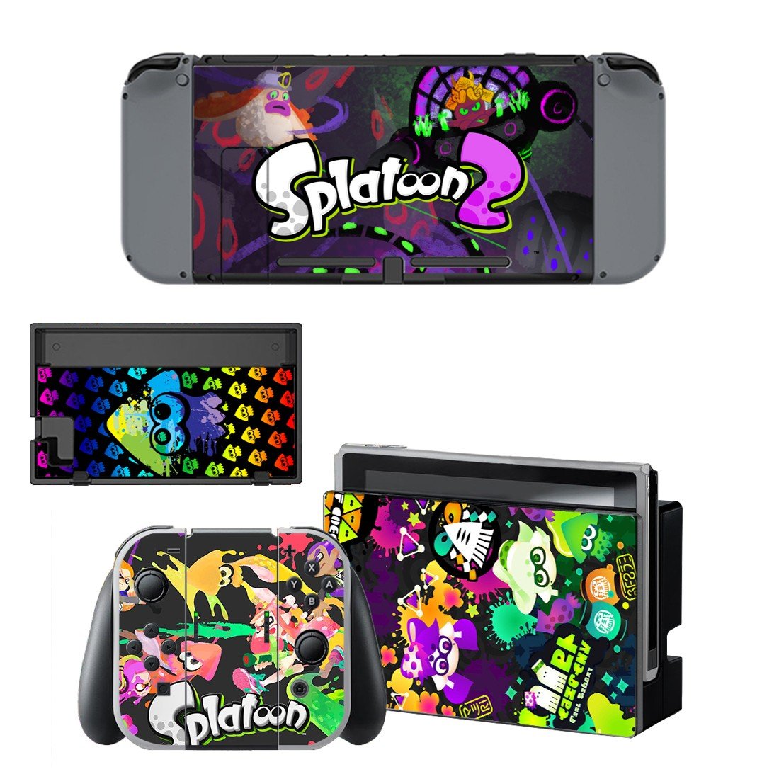 Splatoon 2 decal skin for Nintendo Switch Console & Controllers