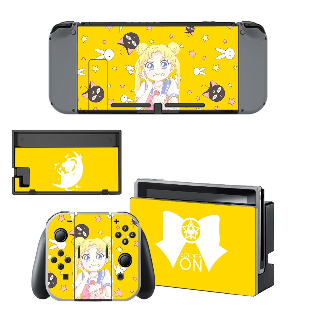 Sailor Moon kawaii decal skin for Nintendo Switch Console & Controllers