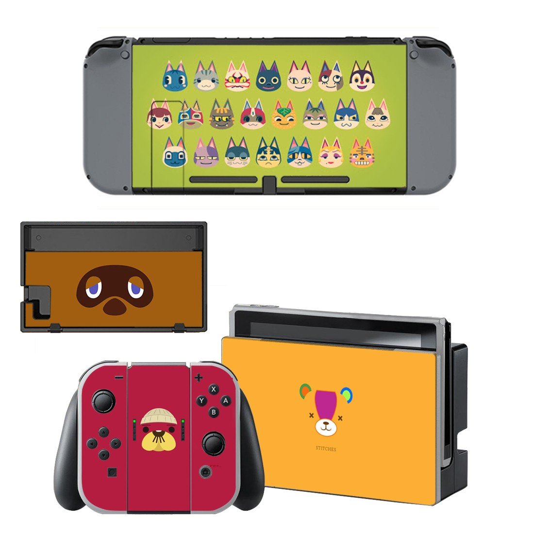 Animal Crossing decal skin for Nintendo Switch Console & Controllers