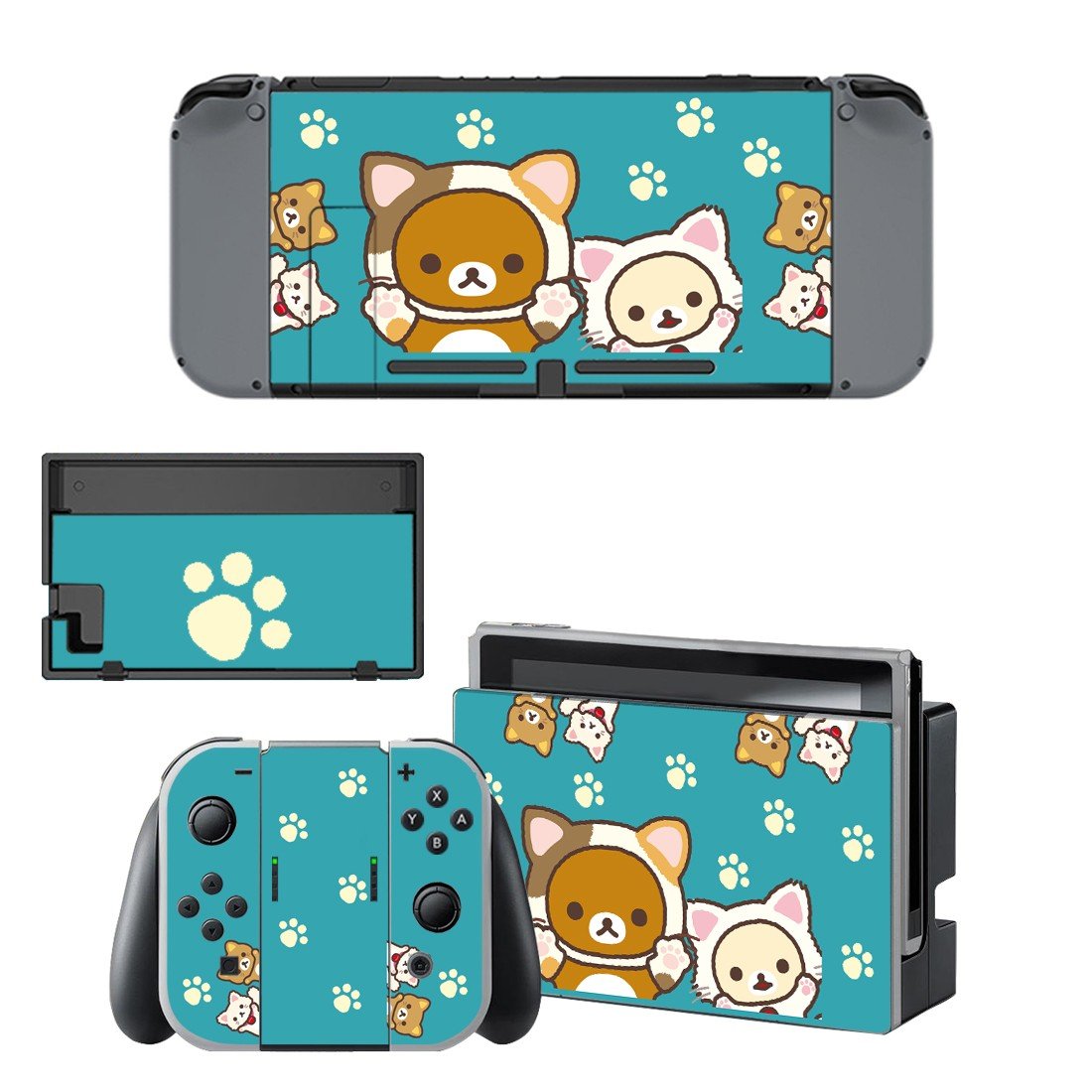 Animated kawaii decal skin for Nintendo Switch Console & Controllers