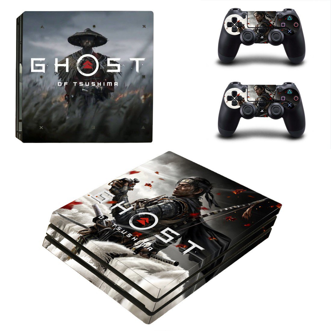 Ghost of Tsushima decal skin for PS4 Pro Console & Controllers