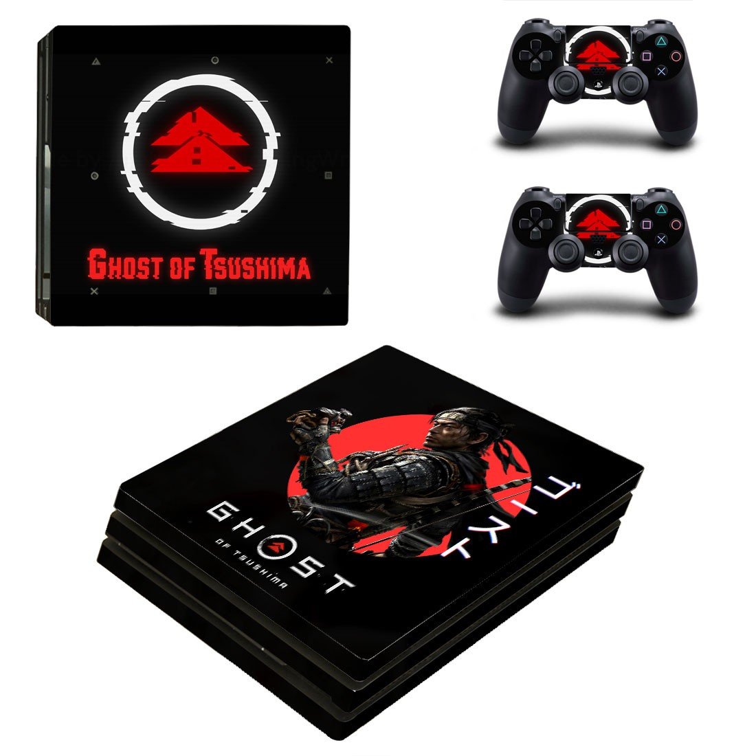 Ghost of Tsushima decal skin for PS4 Pro Console & Controllers