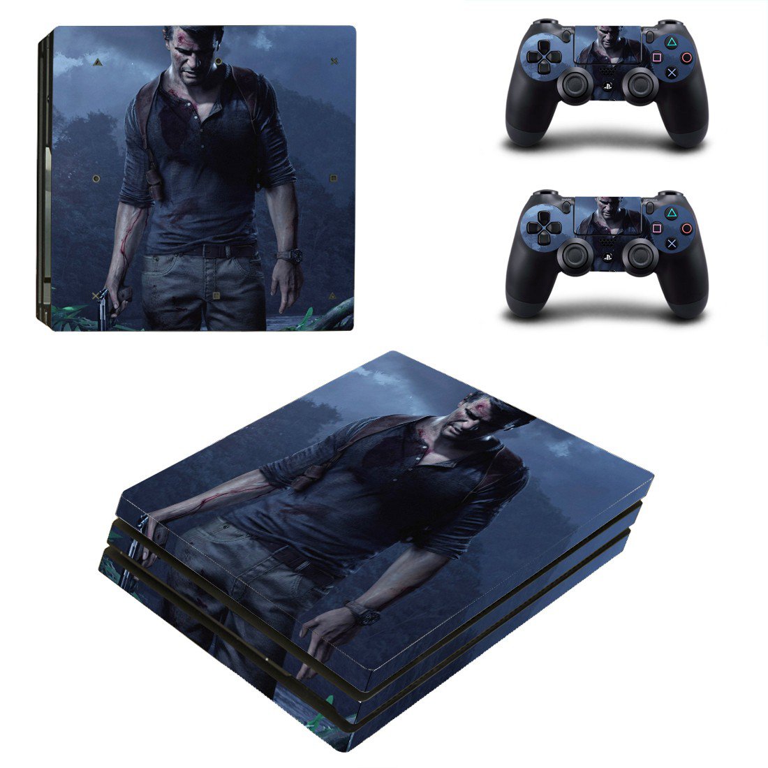 Uncharted 4 decal skin for PS4 Pro Console & Controllers