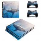 Blue Whale decal skin for PS4 Pro Console & Controllers
