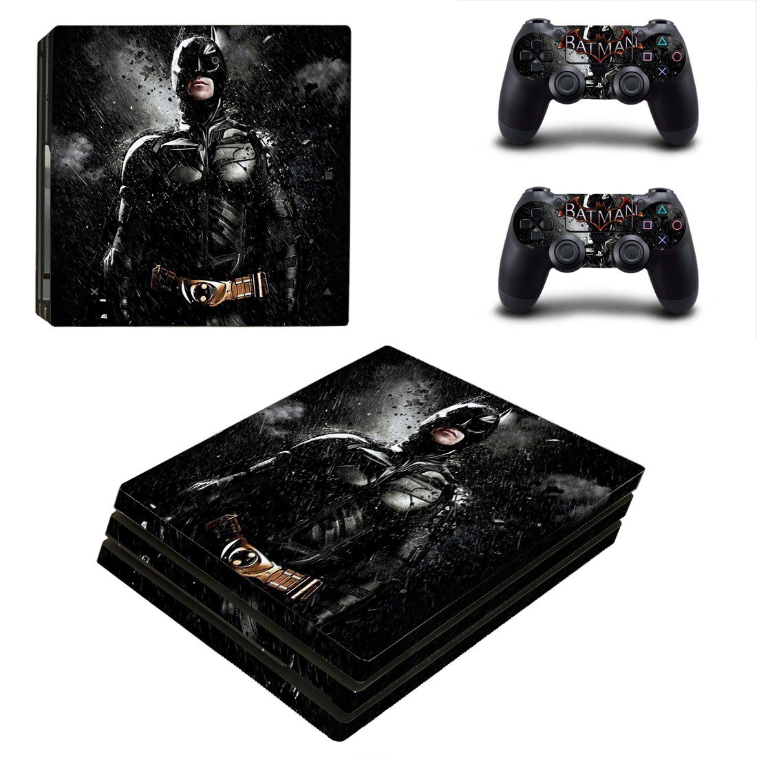 Batman decal skin for PS4 Pro Console & Controllers