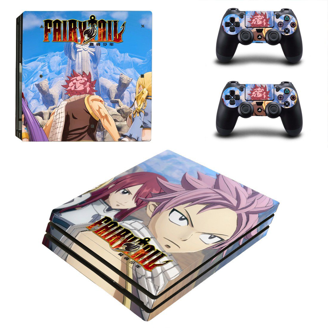 Fairy Tail decal skin for PS4 Pro Console & Controllers